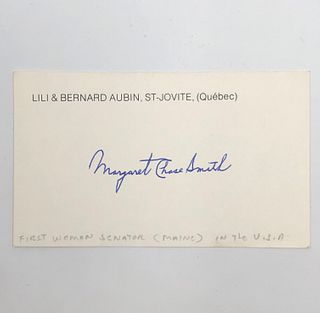 AUTOGRAPH undated MARGARET CHASE SMITH