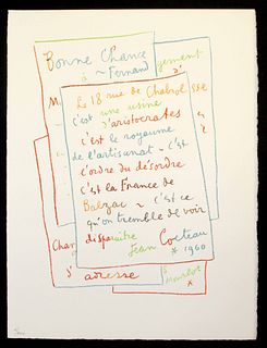 Jean Cocteau - Manuscript