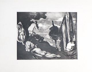 Paul Cezanne (after) - Scene de plein air