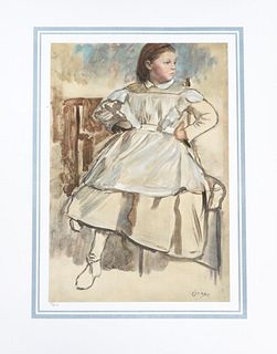 Edgar Degas (After) - Portriat de  jeune fille