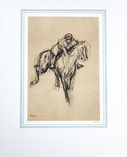 Edgar Degas (After) - Jockey sur un cheval au galop