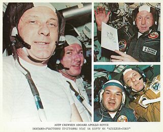 NASA - ASTP Crewmen Aboard Apollo-Soyuz