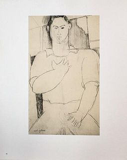 Amedeo Modigliani - Untitled portrait of a Man sitting