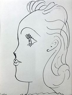 Pablo Picasso (After) - Profil de jeune fille