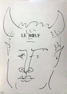 Pablo Picasso (After) - Le boeuf: Visage d'homme