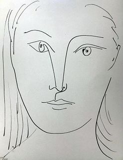 Pablo Picasso (After) - Visage feminin de face