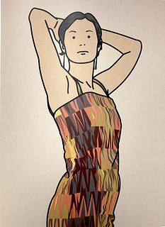 Julian Opie - Anya with cocktail dress