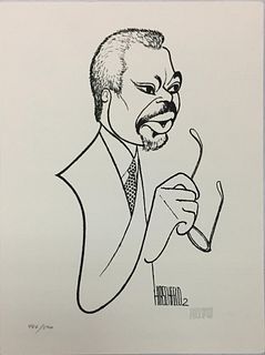 Al Hirschfeld - UN Secretary-General Kofi Annan