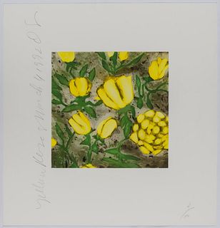 Donald Sultan - Yellow Roses