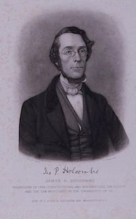 Engraved Portrait of James P. Holcombe