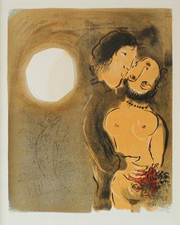 Marc Chagall - Couple in Ochre