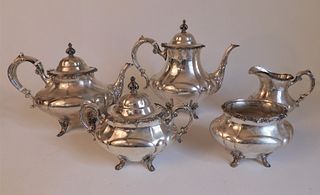 5 PC STERLING TEA SET BY REED & BARTON
