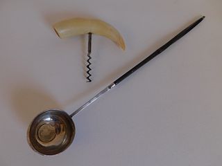 1709 COIN DIPPER & WHALE TOOTH CORKSCREW