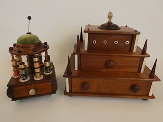 2 SAILOR MADE SEWING STANDS