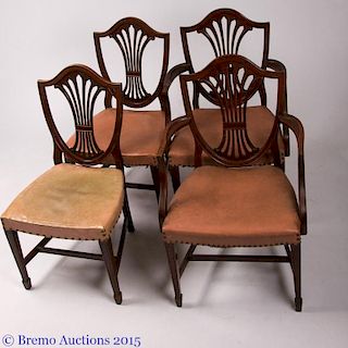 Georgian Revival Dining Chairs, Set of Four (4)