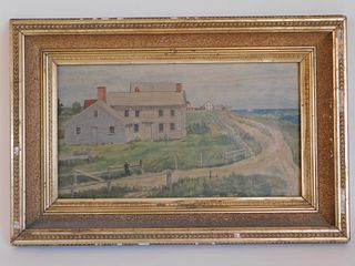 CLIFF ROAD NANTUCKET PAINTING ATTR. LINCOLN SEELEY