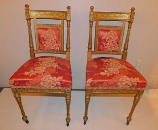 PAIR FRENCH SIDE CHAIRS 