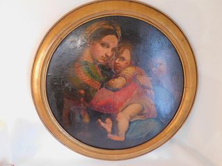 MADONNA & CHILD OIL PAINTING 