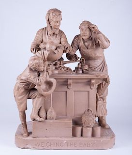 John Rogers Group "Weighing the Baby" Figure