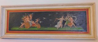 ANTIQUE OIL PAINTING OF CHARIOT