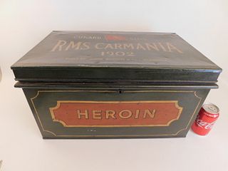 1902 TIN HEROIN SHIP BOX