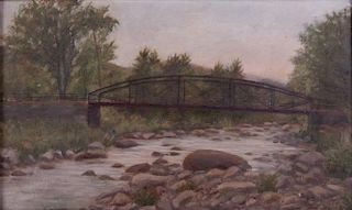 Oil on Canvas Bridge Painting
