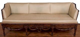 18th Century Continental Bench/Sofa, Upholstered