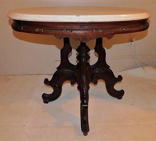 VICTORIAN MARBLE TOP TABLE