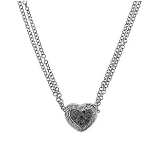 Leo Pizzo 18K Gold Diamond Heart Pendant Necklace
