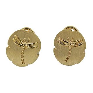 Tiffany &amp; Co 18k Gold Dragonfly  Earrings