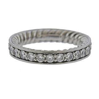 David Yurman Platinum Diamond Eden Wedding Band Ring