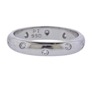 Tiffany &amp; Co Etoile Platinum Diamond Wedding Band Ring