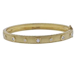 Penny Preville 18K Gold Diamond Bangle Bracelet