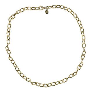John Hardy Bamboo 18K Gold Link Necklace