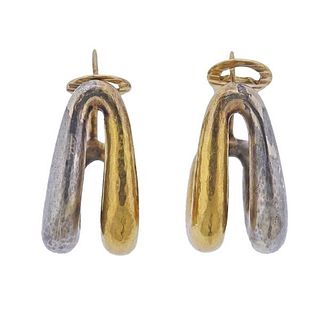 18K Gold Sterling Silver Earrings