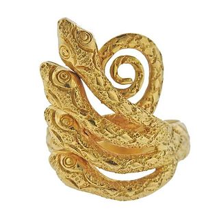 Lalaounis 22k Gold Snake Serpent Ring