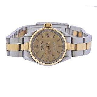 Rolex Datejust 18k Gold Steel Lady&#39;s Watch 6517