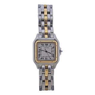 Cartier Panthere 18k Gold Steel Watch 