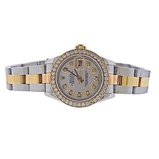 Rolex Datejust 18k Gold Diamond MOP Watch 79173