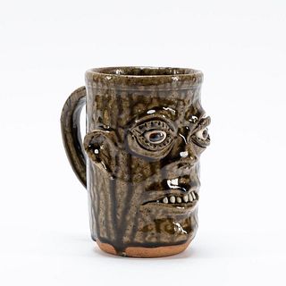 CLEATER & BILLIE MEADERS SOUTHERN POTTERY FACE MUG