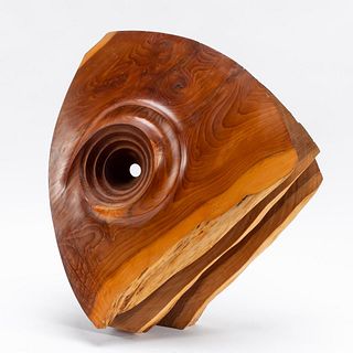 STONEY LAMAR, ABSTRACT CARVED WOODEN SCULPTURE