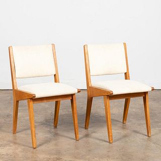 PAIR, JENS RISOM "666" UPHOLSTERED SIDE CHAIRS