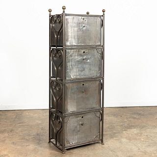 INDUSTRIAL-STYLE IRON AND STEEL CABINET