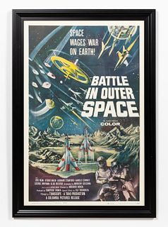 "BATTLE IN OUTER SPACE" 1960 ORIGINAL MOVIE POSTER