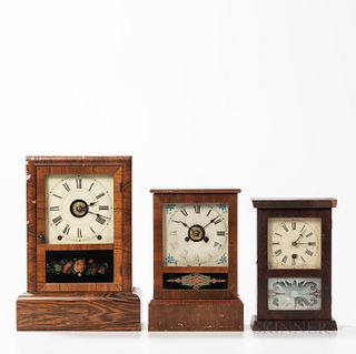 Three Connecticut Cottage Clocks