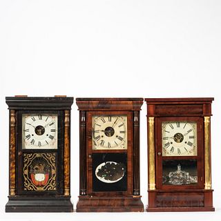 Three Seth Thomas Column Clocks