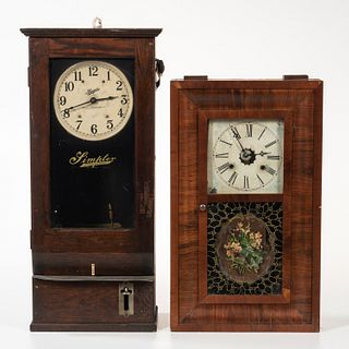 Simplex Time Clock and a Welch Ogee Clock