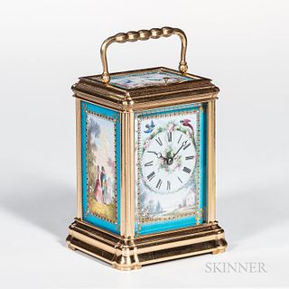 Porcelain Panel French Carriage Clock