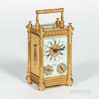 French Calendar Carriage Clock