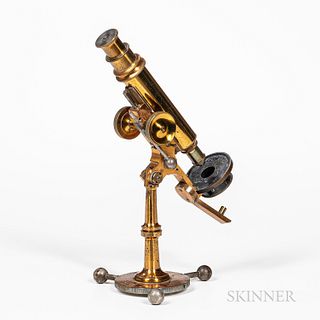 Lacquered-Brass Griffith Club Microscope by Bausch & Lomb